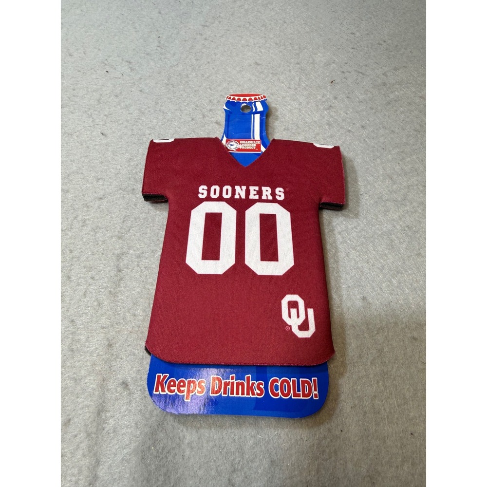 Oklahoma Sooners Football Jersey Beer Bottle Cooler Sleeve Koosie NCAA‎